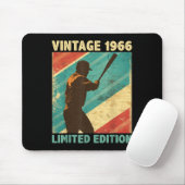 Retro Vintag 1966 Baseball Lover Limited Edition Mousepad (Mit Mouse)