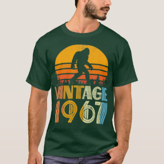 Retro Vintag 1967 Bigfoot versteckt und suchen T-Shirt