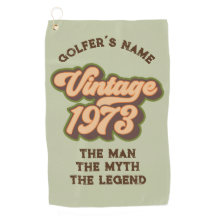 Retro Vintag 1973 Custom Golf Handtuch