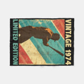 Retro Vintag 1974 Baseball Lover Limited Edition Fleecedecke (Vorderseite (Horizontal))