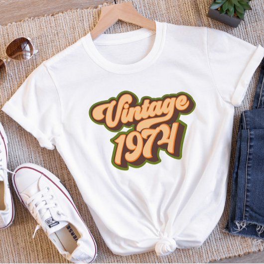 Retro Vintag 1974 T - Shirt von Frauen