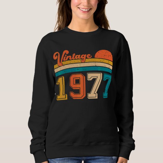 Retro Vintag 1977 Sweatshirt (Vorderseite)