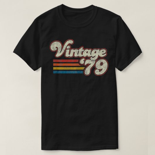 Retro Vintag 1979 Geburtstag T-Shirt (Design vorne)