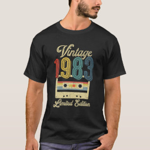 Retro Vintag 1983 Kassette Tape 39. Geburtstagsmus T-Shirt