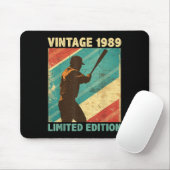 Retro Vintag 1989 Baseball Lover Limited Edition Mousepad (Mit Mouse)