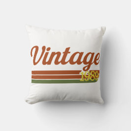 Retro Vintag 1989 Typografie Kissen