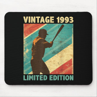 Retro Vintag 1993 Baseball Lover Limited Edition Mousepad