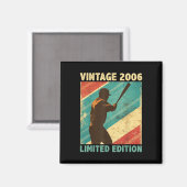 Retro Vintag 2006 Baseball Lover Limited Edition Magnet (Vorderseite/Rückseite)