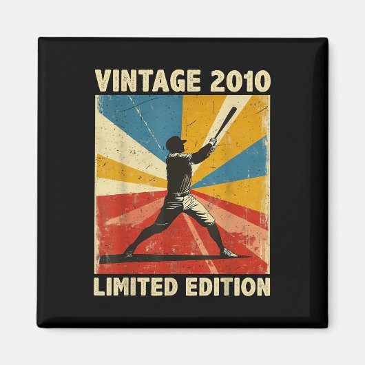 Retro Vintag 2010 Baseball Lover Limited Edition Magnet (Vorne)
