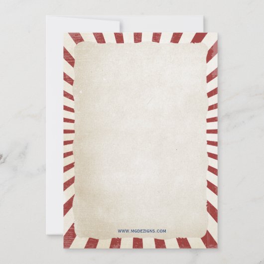 Retro Vintag 4. Juli Einladungen (Rückseite)