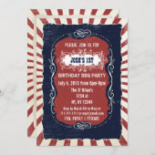 Retro Vintag 4. Juli Einladungen (Vorne/Hinten)