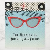 Retro Vintag 50er Jahre Party Weinetiketten Weinetikett (Einzelnes Label)