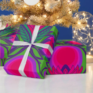 Retro Vintag 60er 70er Geschenkpapier