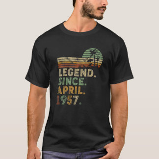Retro Vintag 65 Jahre April Geborene Legende seit T-Shirt