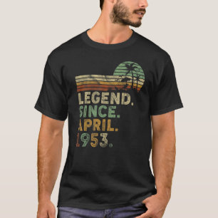 Retro Vintag 69 Jahre April Geborene Legende seit  T-Shirt