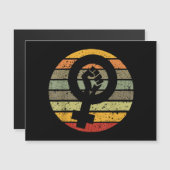 Retro Vintag, 70er 80er 90er Feminist Magnetkarte (Vorne/Hinten)