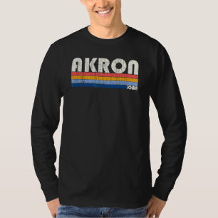 Retro Vintag 70er 80er Style Akron Iowa T-Shirt
