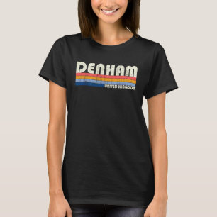 Retro Vintag 70er 80er Style Denham Großbritannien T-Shirt