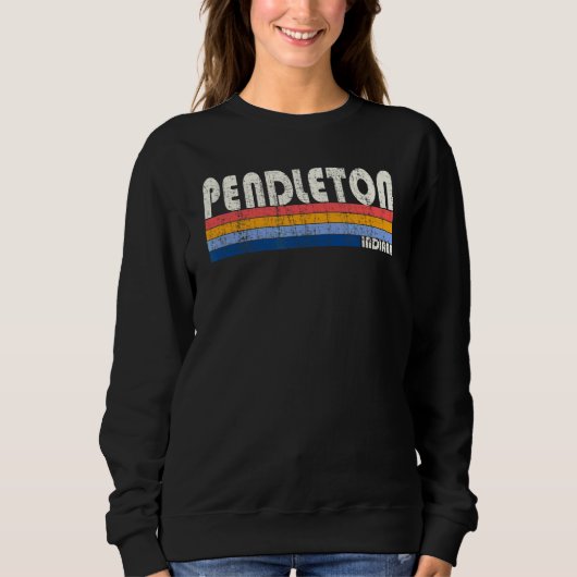Retro Vintag 70er 80er Style Pendleton Indiana Sweatshirt (Vorderseite)