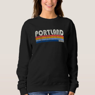 Retro Vintag 70er 80er Style Portland Indiana Sweatshirt