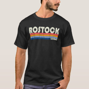 Retro Vintag 70er 80er Style Rostock Deutschland T-Shirt