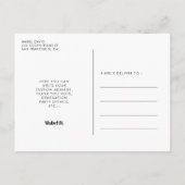 Retro Vintag 70er Foto Abschluss 2025 Postkarte (Rückseite)