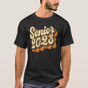 Retro Vintag 70er Groovy Typografy Senior 2023 T-Shirt
