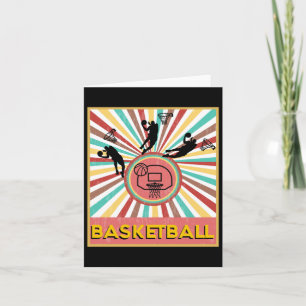 Retro Vintag 70er Style Basketball T Karte