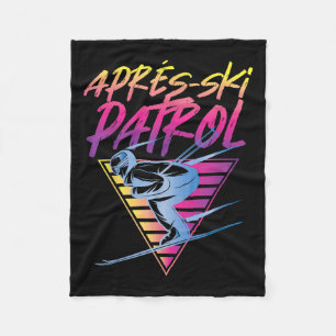 Retro Vintag 80er Apres Ski Patrol Fleecedecke