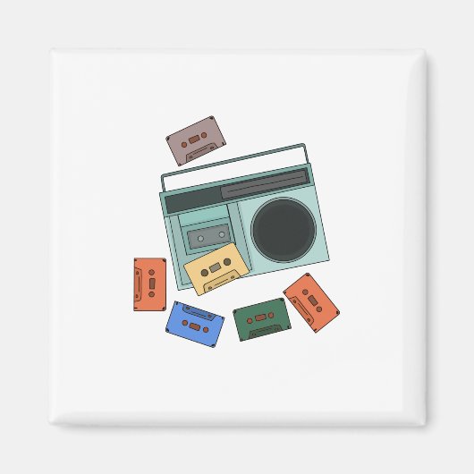 Retro Vintag 80er Jahre Magnet (Vorne)