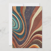 Retro Vintag abstrakt Einladung (Rückseite)