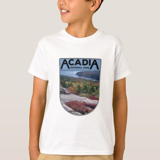 Retro Vintag Acadia Nationalpark Insel Maine T-Shirt (Vorderseite)