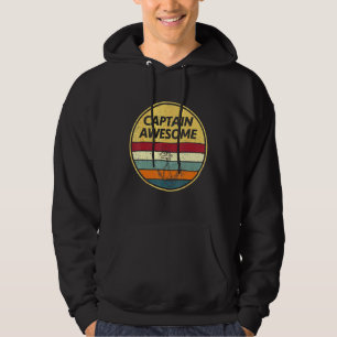 Retro Vintag Anchor Sailboat Kapitän Hoodie