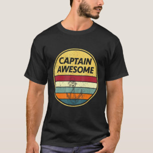 Retro Vintag Anchor Sailboat Kapitän T-Shirt