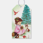 Retro Vintag Angel Party Namensschild Geschenkanhänger (Vorderseite)