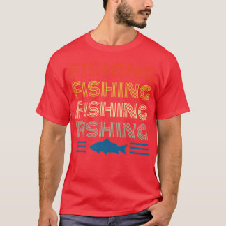 Retro Vintag Angler fischen T-Shirt