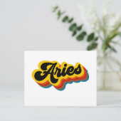Retro Vintag Aries Postkarte (Stehend Vorderseite)