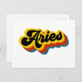 Retro Vintag Aries Postkarte (Vorne/Hinten)