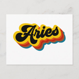 Retro Vintag Aries Postkarte