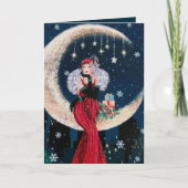 Retro Vintag Art Deko Feiertagskarte (Vorderseite)