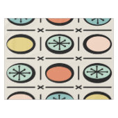Retro Vintag ausgefüllte Ovalle Musterpasten Tischdecke (Vorderseite (Horizontal))