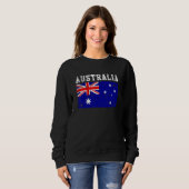 Retro Vintag Australia Flag Australian Roots Sweatshirt (Vorne ganz)