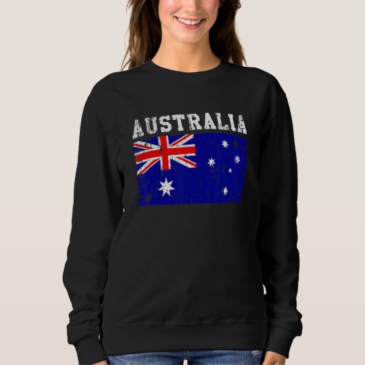 Retro Vintag Australia Flag Australian Roots Sweatshirt (Vorderseite)