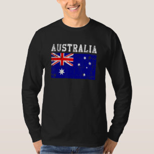Retro Vintag Australia Flag Australian Roots T-Shirt