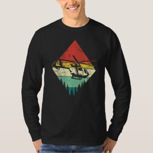 Retro-Vintag-Aviator-Hubschrauber T-Shirt