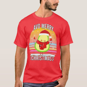 Retro Vintag Avo Frohe Weihnachten Niedlich Avocad T-Shirt