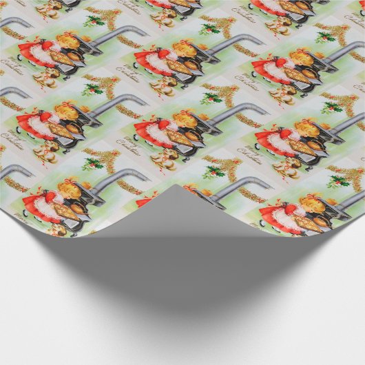 Retro Vintag Backgirl Party Geschenkpapier (Ecke)