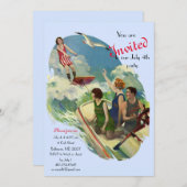 Retro Vintag Bade Anzug und Einladung (Vorne/Hinten)