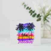 Retro Vintag Bahamas Postcard Aussichtskarte Postkarte (Stehend Vorderseite)