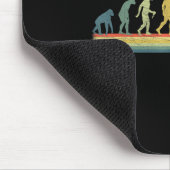 Retro Vintag Baseball Player Evolution Lover Mousepad (Ecke)